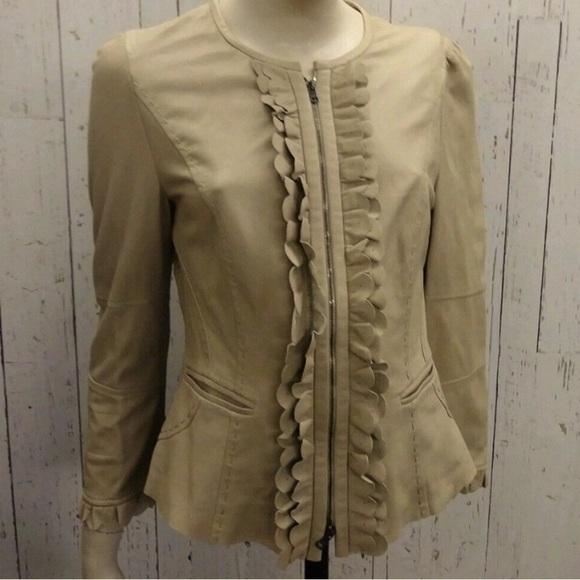 Marc Cain Jackets & Blazers - Marc Cain Lamb Leather Jacket Size 1